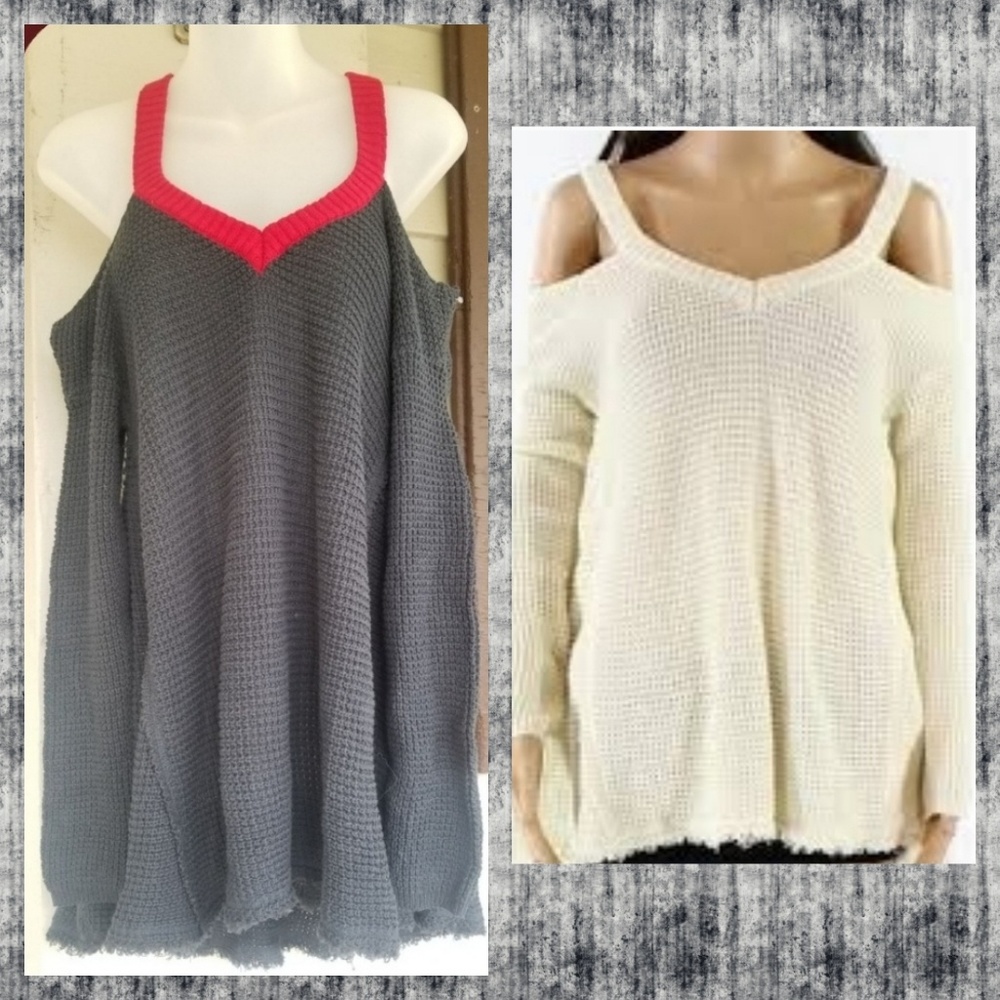Moonshine Cold Shoulder thermal sweater Boho free spirit people BAN.JARA